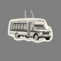 Paper Air Freshener Tag W/ Tab - Tour Bus (Small)